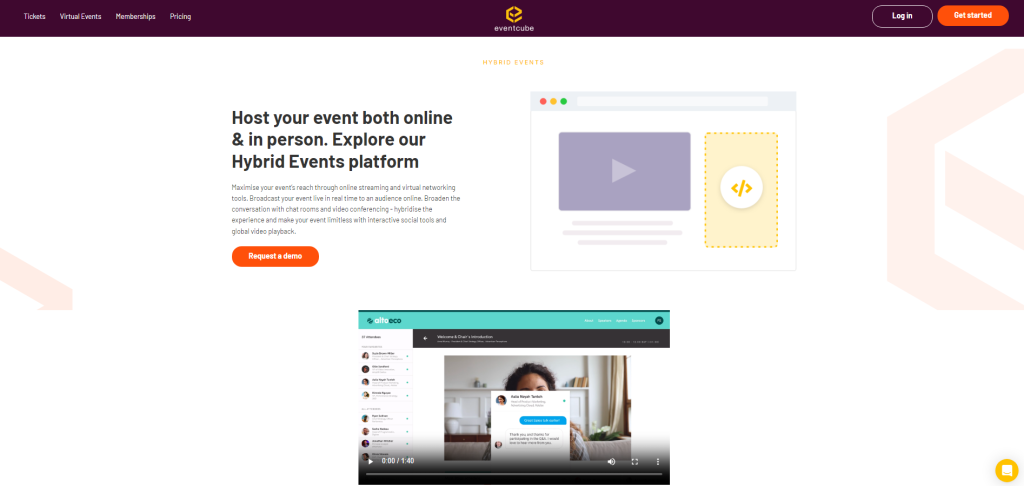 Eventscube hybrid events platform